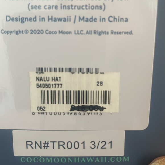 Coco Moon Hawaii - Nalu Bamboo Knotted Hat - Picture 6 of 6